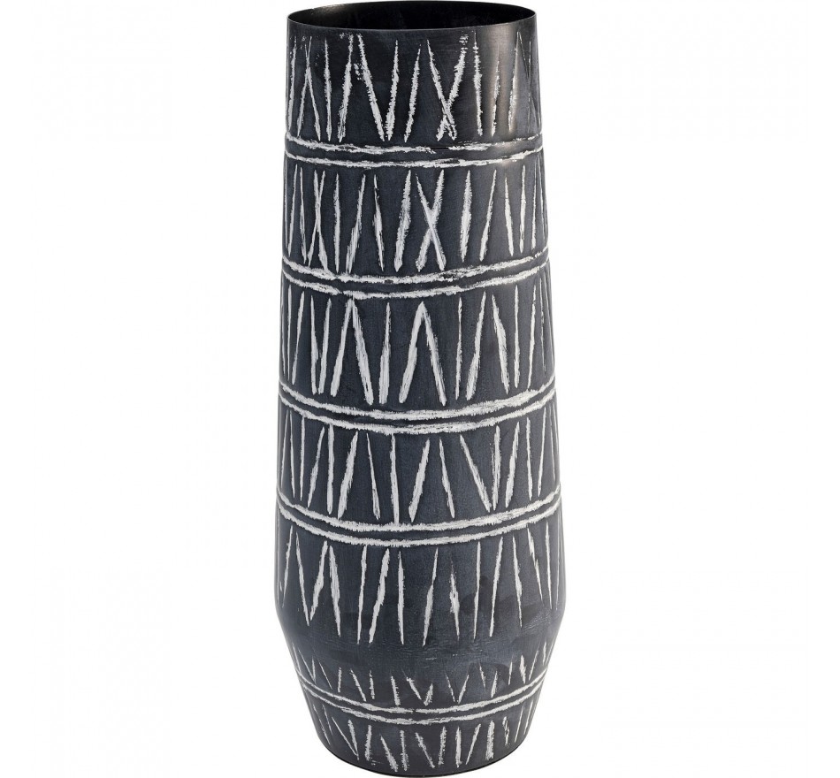 Vase Scribble noir et blanc 43cm Kare Design