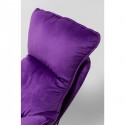 Fauteuil et repose-pieds Snuggle velours violet Kare Design