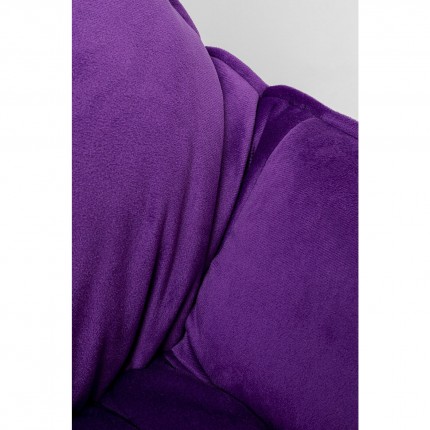 Fauteuil et repose-pieds Snuggle velours violet Kare Design