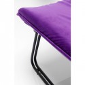 Fauteuil et repose-pieds Snuggle velours violet Kare Design