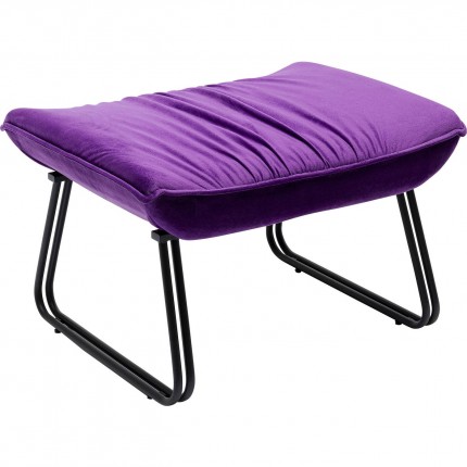 Fauteuil et repose-pieds Snuggle velours violet Kare Design