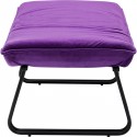 Fauteuil et repose-pieds Snuggle velours violet Kare Design