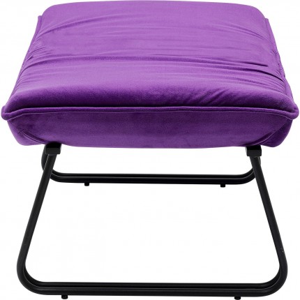 Fauteuil et repose-pieds Snuggle velours violet Kare Design