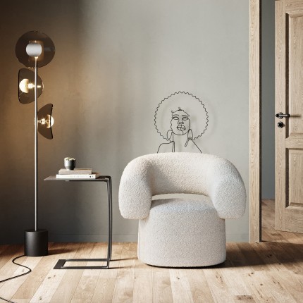 Fauteuil pivotant Maye crème Kare Design