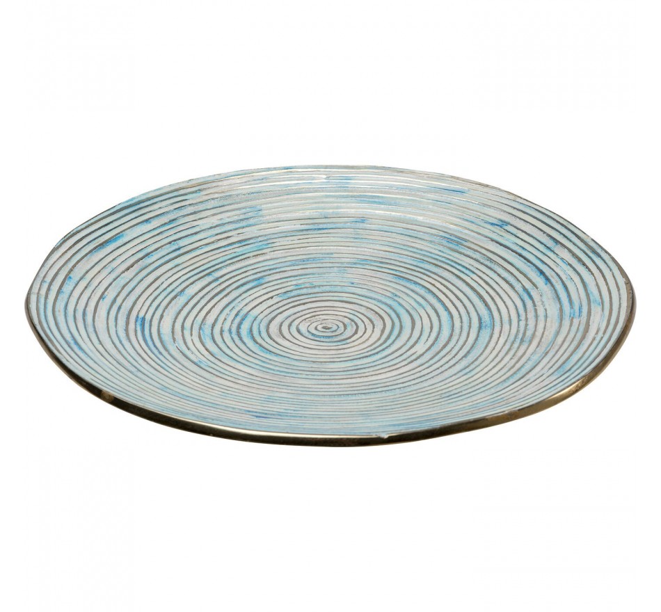 Plat Melia bleu 37cm Kare Design