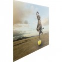 Tableau en verre éléphant équilibriste 150x100cm Kare Design