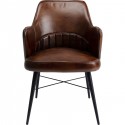 Chaise avec accoudoirs Rumba cuir Kare Design