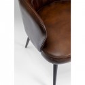 Chaise avec accoudoirs Rumba cuir Kare Design