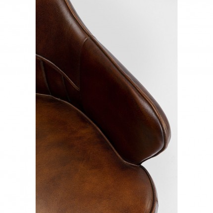 Chaise avec accoudoirs Rumba cuir Kare Design