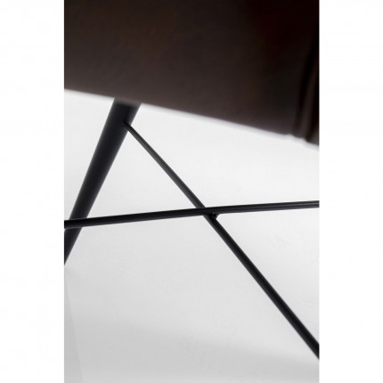 Chaise avec accoudoirs Rumba cuir Kare Design