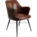 Chaise avec accoudoirs Rumba cuir Kare Design