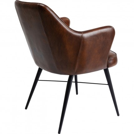 Chaise avec accoudoirs Rumba cuir Kare Design