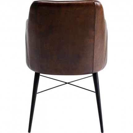 Chaise avec accoudoirs Rumba cuir Kare Design