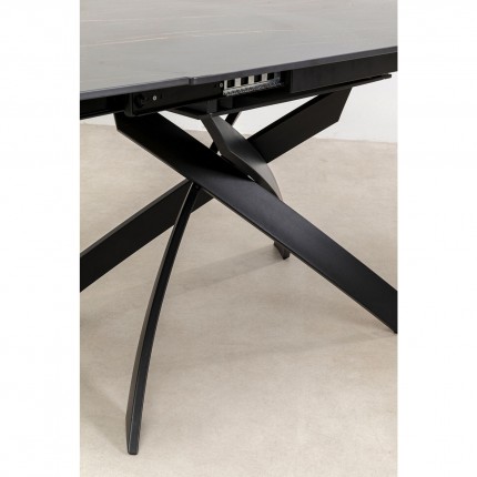 Table à rallonges Twist 180x90cm noire Kare Design