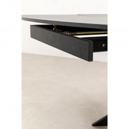 Table à rallonges Twist 180x90cm noire Kare Design