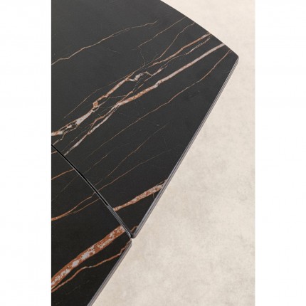 Table à rallonges Twist 180x90cm noire Kare Design
