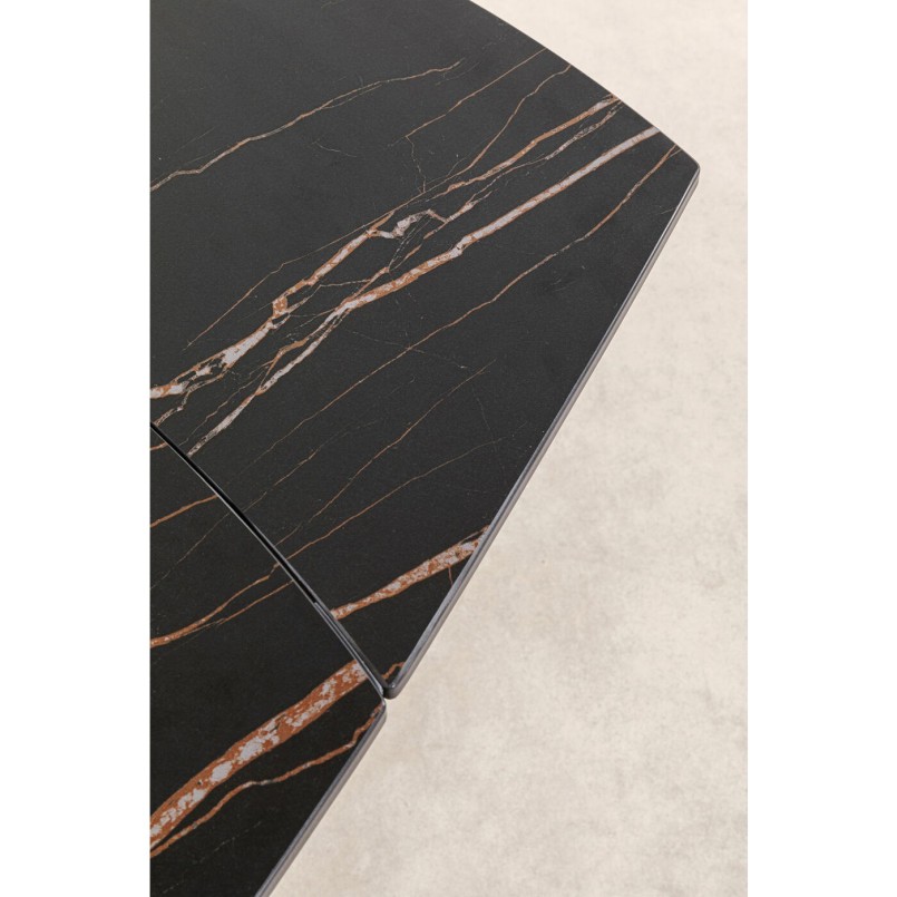 Table à rallonges Twist 180x90cm noire Kare Design