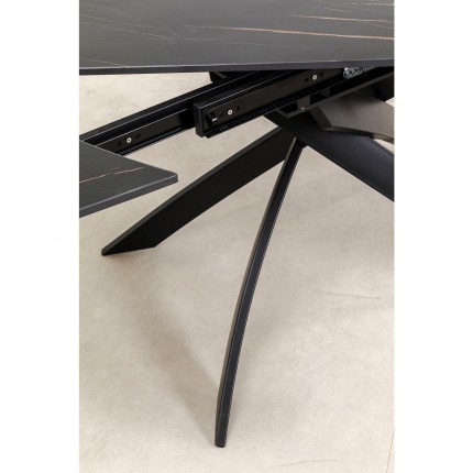 Table à rallonges Twist 180x90cm noire Kare Design