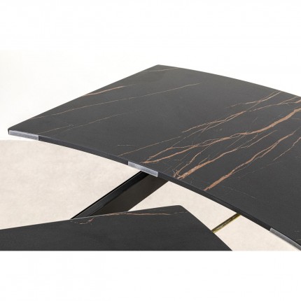 Table à rallonges Twist 180x90cm noire Kare Design