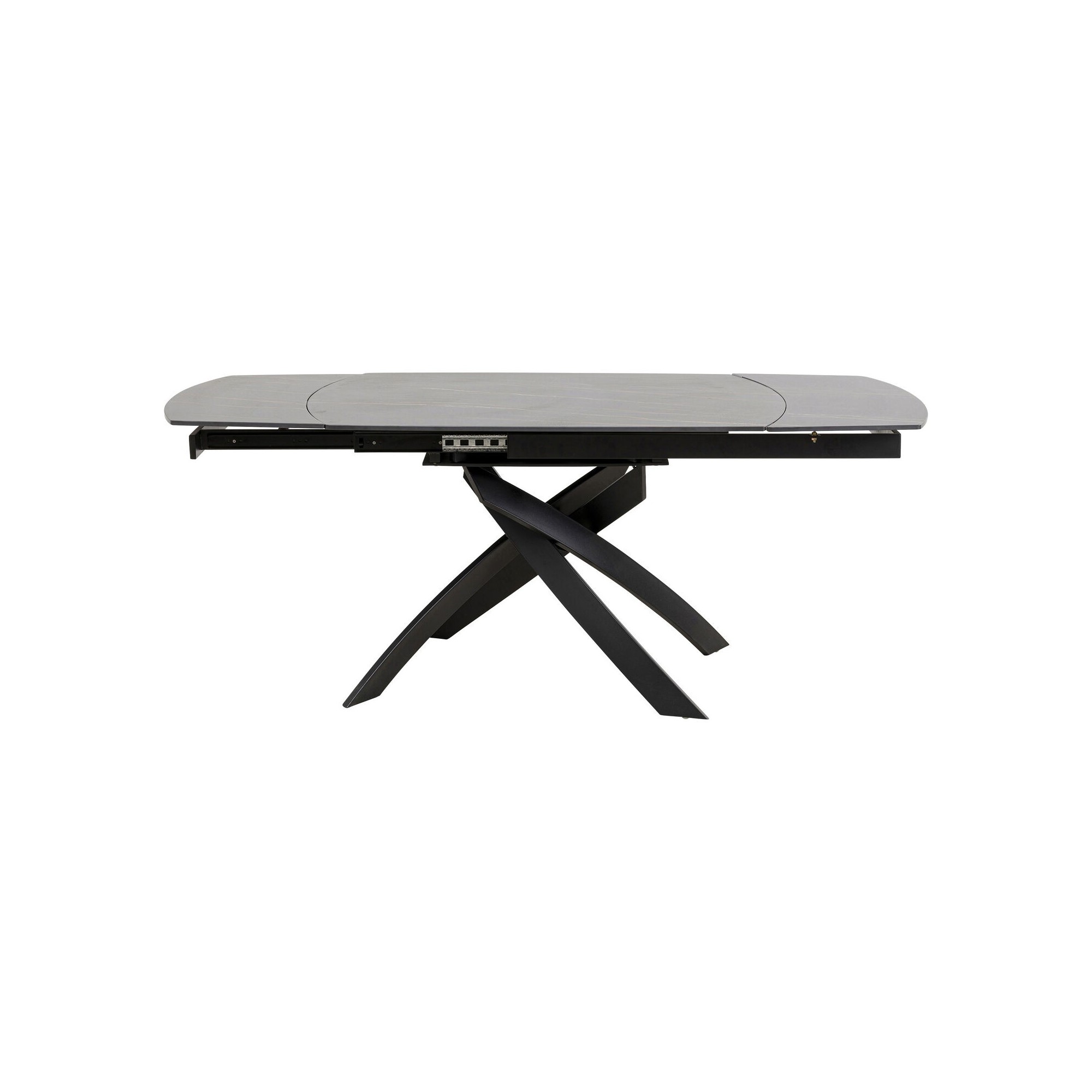 Table à rallonges Twist 180x90cm noire Kare Design