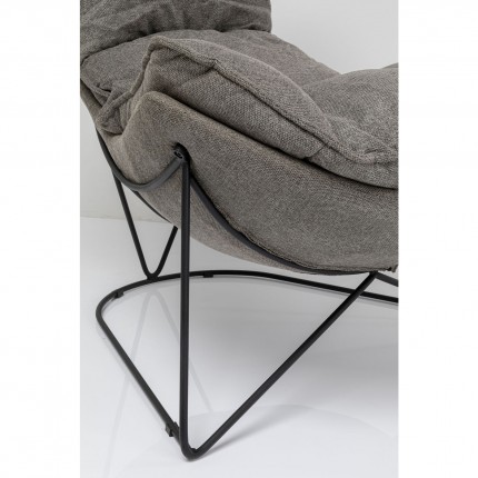 Fauteuil et repose-pieds Snuggle gris Kare Design