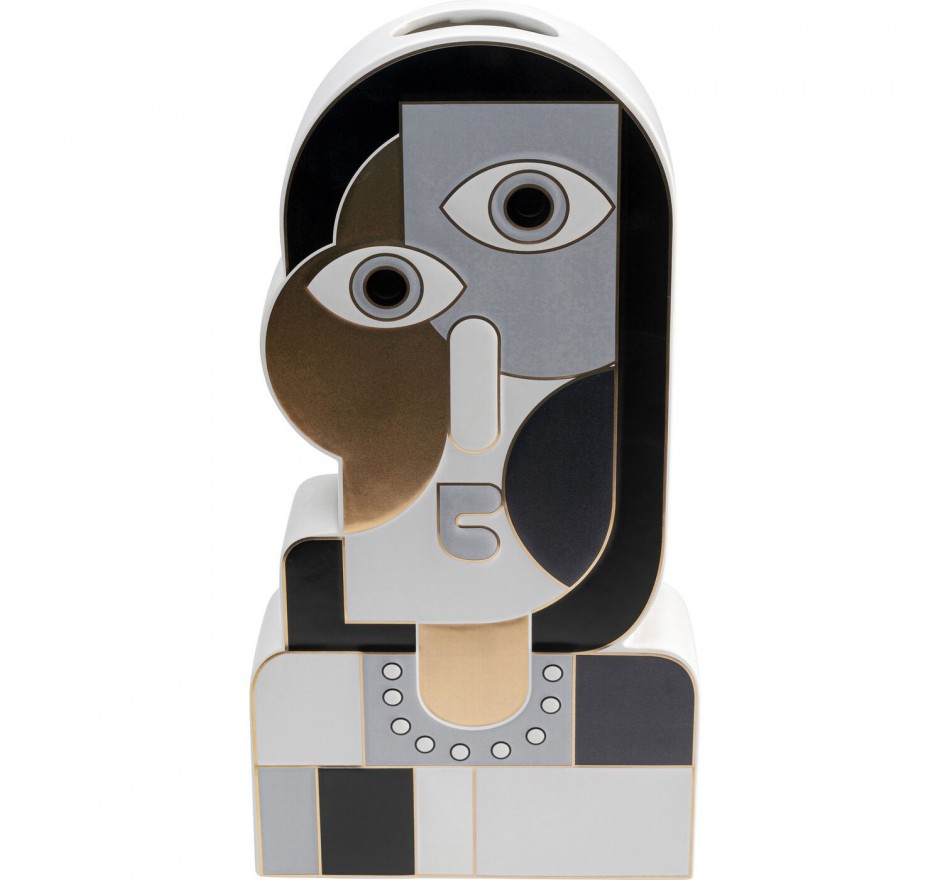 Vase femme abstraite gris 43cm Kare Design