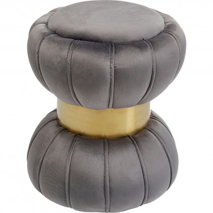 Tabouret Cintura velours gris Kare Design Tabouret Cintura velours gris Kare Design