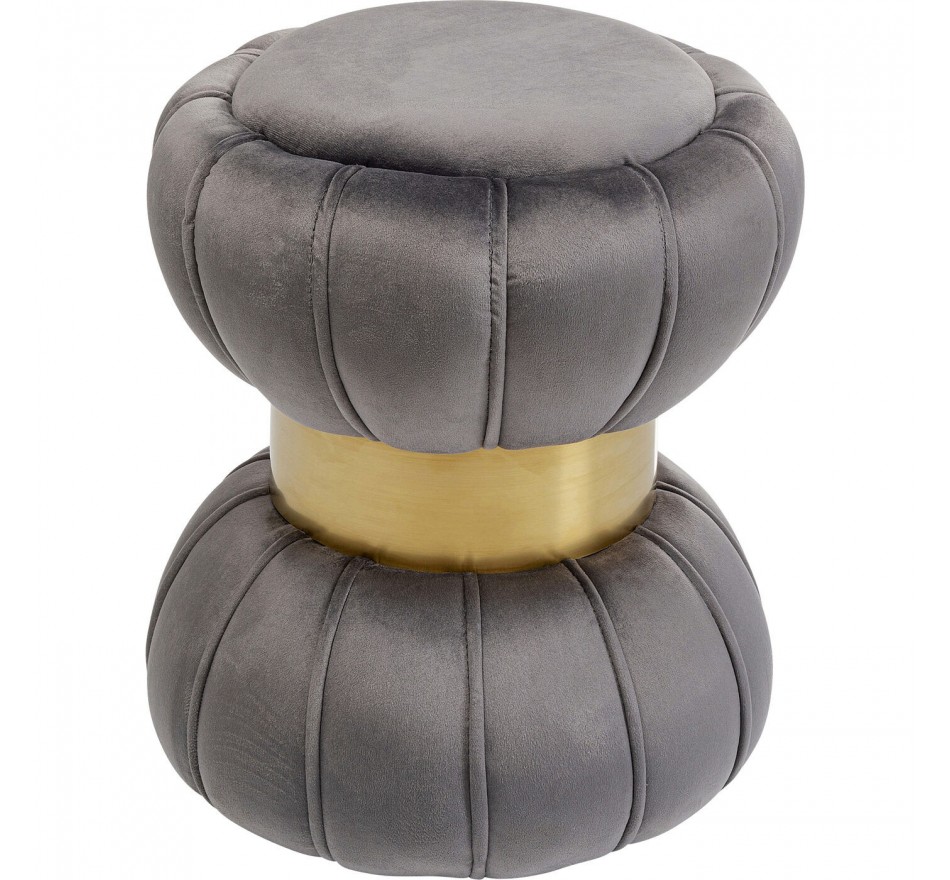 Tabouret Cintura velours gris Kare Design