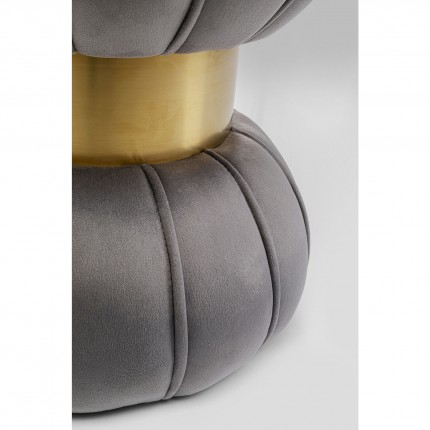 Tabouret Cintura velours gris Kare Design