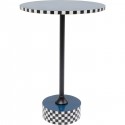 Table d'appoint Domero Checkers bleue 40cm Kare Design