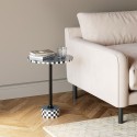 Table d'appoint Domero Checkers bleue 40cm Kare Design