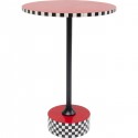 Table d'appoint Domero Checkers rouge  40cm Kare Design