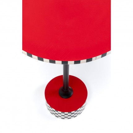 Table d'appoint Domero Checkers 40cm rouge Kare Design
