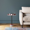 Table d'appoint Domero Checkers rouge  40cm Kare Design