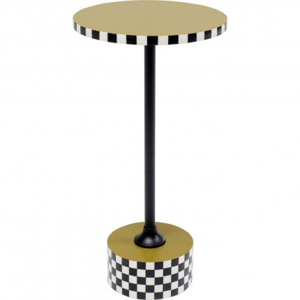 Table d'appoint Domero Checkers verte 40cm Kare Design