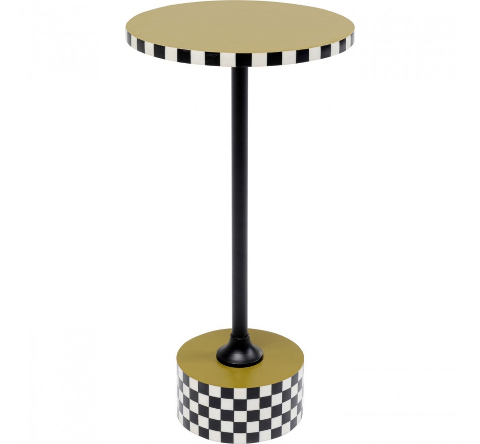 Table d'appoint Domero Checkers verte 40cm Kare Design