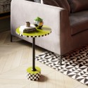 Table d'appoint Domero Checkers verte 40cm Kare Design