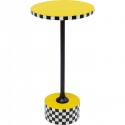 Table d'appoint Domero Checkers jaune 25cm Kare Design