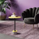 Table d'appoint Domero Checkers jaune 25cm Kare Design