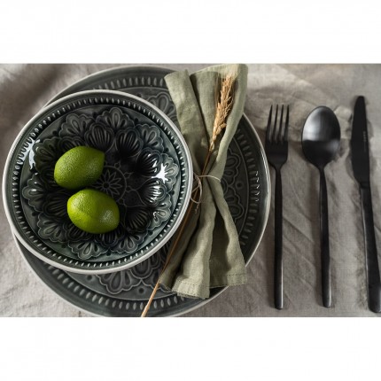 Bols Sicilia Mandala gris 18cm set de 4 Kare Design