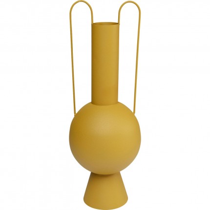 Vase Curvo jaune 58cm Kare Design