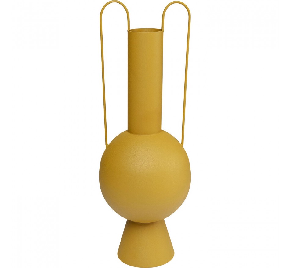 Vase Curvo jaune 58cm Kare Design