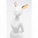 Déco femme blanche oreilles dorées Kare Design