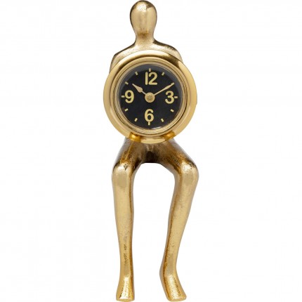 Horloge de table homme assis doré Kare Design