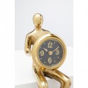 Horloge de table homme assis doré Kare Design