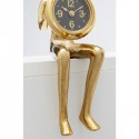 Horloge de table homme assis doré Kare Design