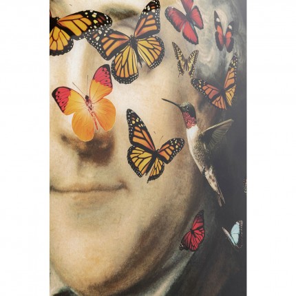 Tableau en verre aristocrate papillons 100x150cm Kare Design