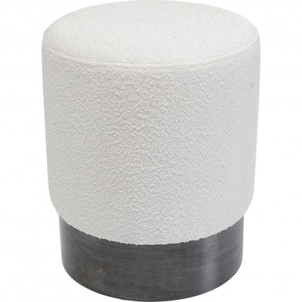 Tabouret Cherry Boucle crème et gris Kare Design