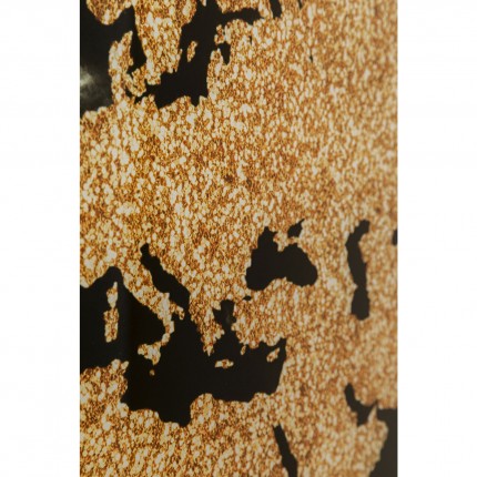 Tableau carte du monde noire et dorée 150x100cm Kare Design