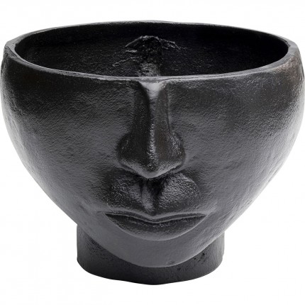 Vase nez et bouche noir 23cm Kare Design